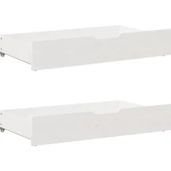Huishoudelijke Benodigdheden*vidaXL Bedlades 2 st 95x55x17 cm massief grenenhout Wit