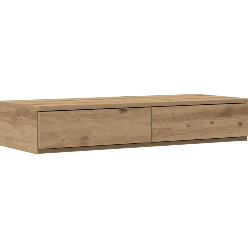 Tafels*vidaXL Bedlades Artisan Eiken 100 x 36,5 x 16,5 cm Bewerkt hout artisanaal eikenkleurig
