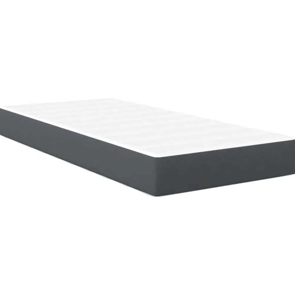 Bedden & Accessoires*vidaXL Bedmatras met matras Grijs 80 x 200 cm Stof Donkergrijs