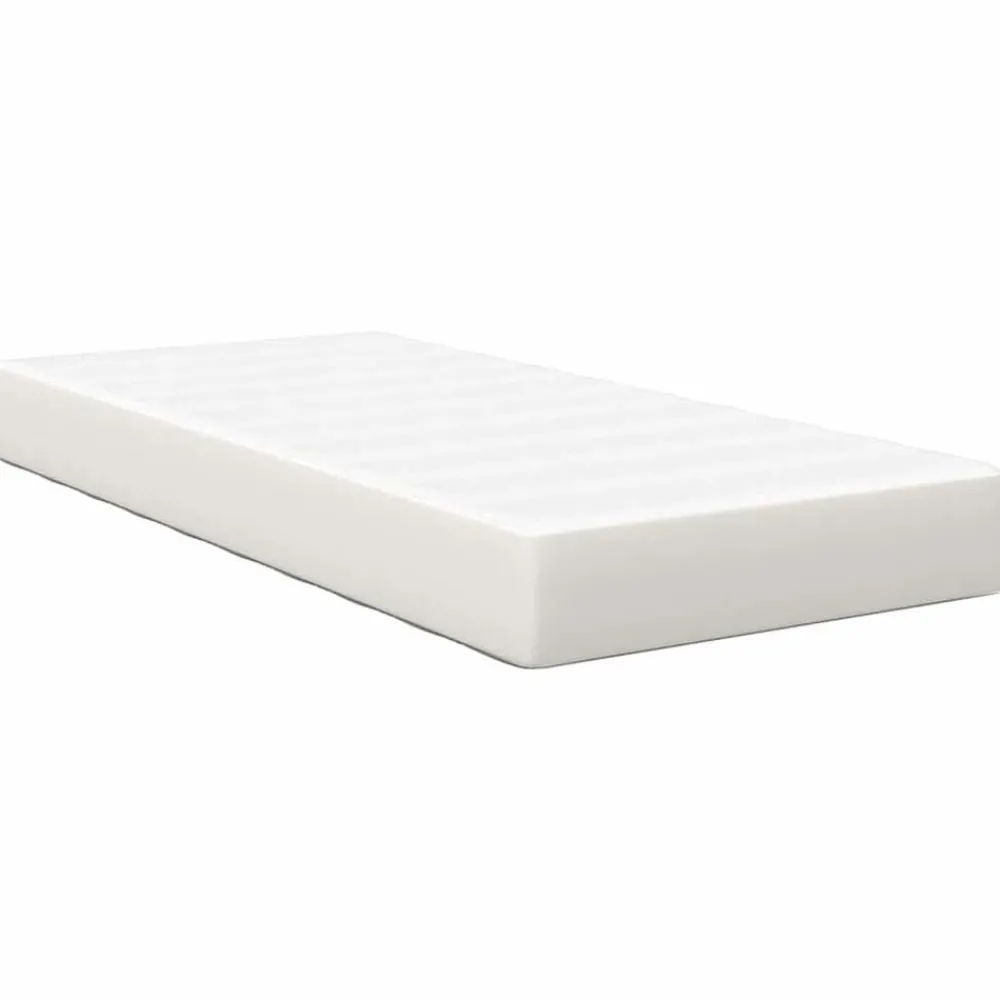 Bedmatras met matras Crème 80 x 200 cm Stof>vidaXL