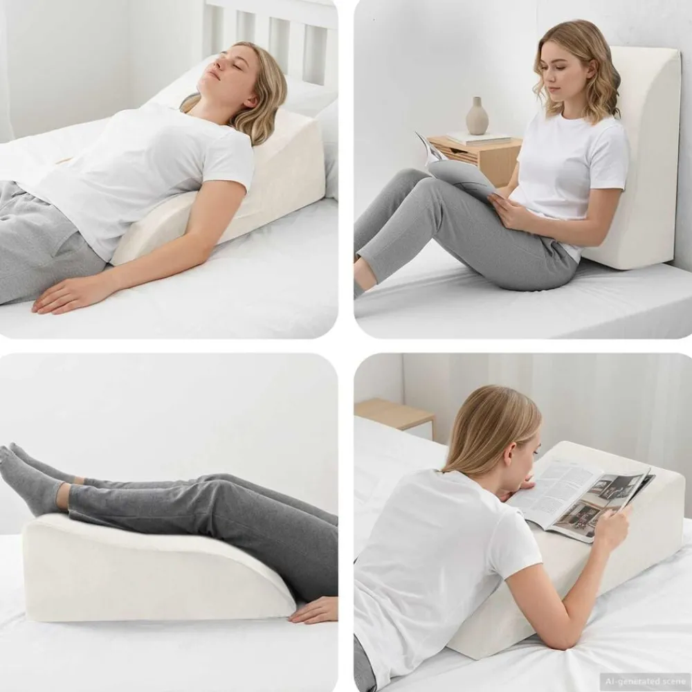 Linnengoed*vidaXL Been Kussen 68 x 41 x 24 cm PU Schuim Wit