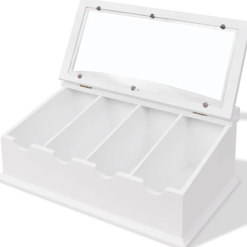 Besteklade MDF wit barok stijl>vidaXL Discount
