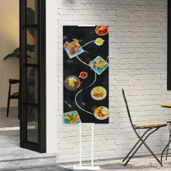 Reclame & Marketing*vidaXL Beurs Displays 2 pcs 30 x 23,5 x 210 cm Staal Wit