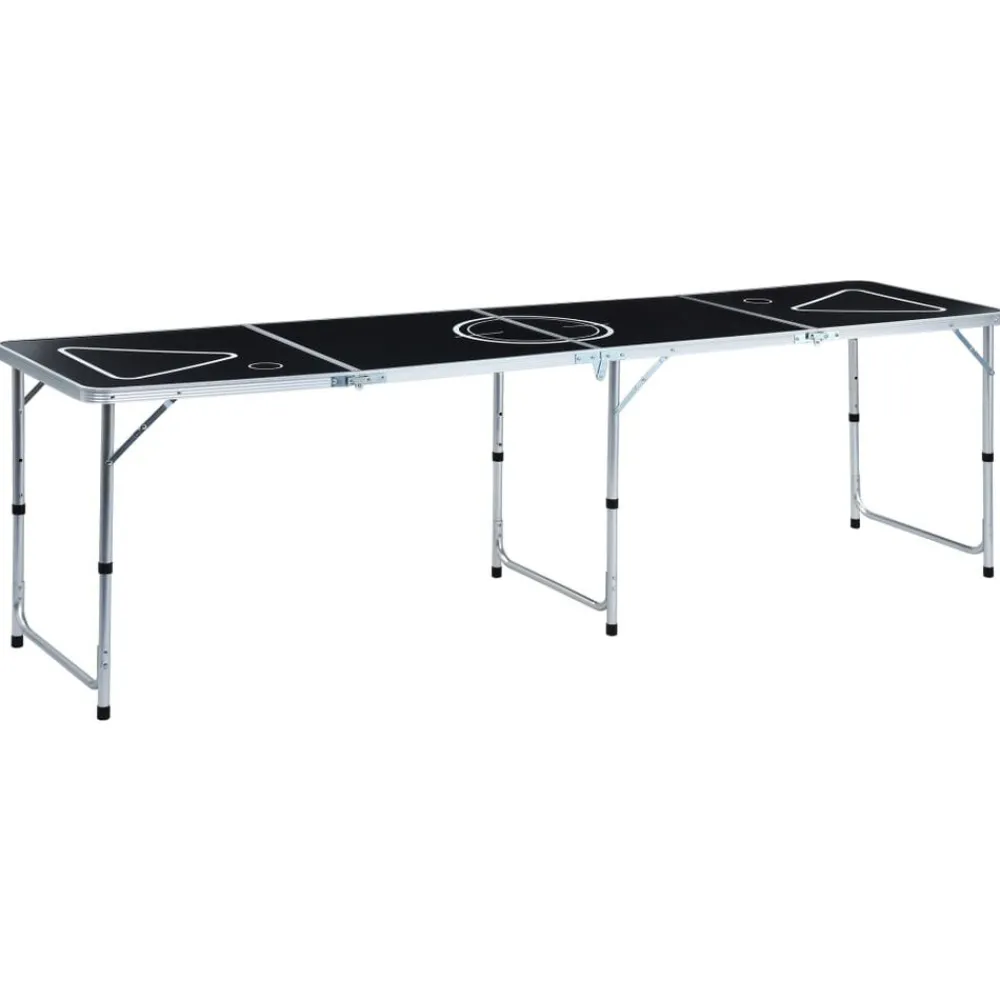 Kunst & Entertainment*vidaXL Bierpongtafel met bekers en ballen inklapbaar 240 cm