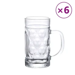 Keuken & Eetkamer*vidaXL Bierpullen met handvat 6 st 500 ml glas