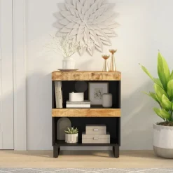 Bijzetkast 60x33x75 cm massief mangohout>vidaXL Online