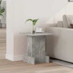 Tafels*vidaXL Bijzettafel Beton Grijs 35,5 x 35 x 40 cm Bewerkt hout Betongrijs
