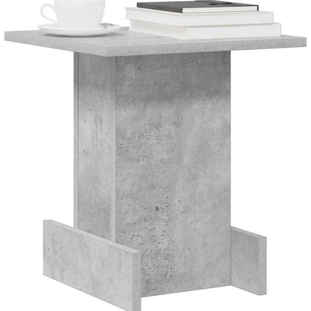 Tafels*vidaXL Bijzettafel Beton Grijs 35,5 x 35 x 40 cm Bewerkt hout Betongrijs