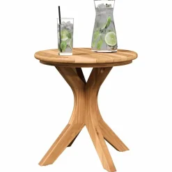 Bijzettafel Bruin 40 x 40 x 41 cm Massief Teakhout><noscript><img width=