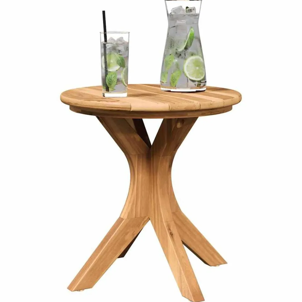 Bijzettafel Bruin 40 x 40 x 41 cm Massief Teakhout>vidaXL Clearance