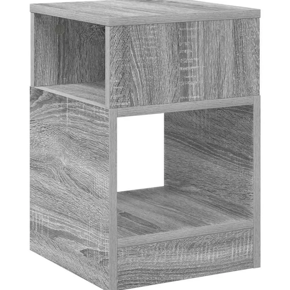 Bijzettafel 30,5 x 30 x 45 cm Bewerkt hout>vidaXL Outlet