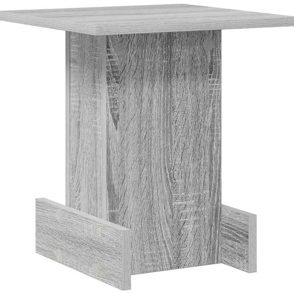 Tafels*vidaXL Bijzettafel 35,5 x 35 x 40 cm Bewerkt hout Grijs sonoma