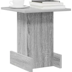 Tafels*vidaXL Bijzettafel 35,5 x 35 x 40 cm Bewerkt hout Grijs sonoma