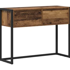 Bijzettafel met lade 100 x 36 x 75 cm Bewerkt hout>vidaXL Sale