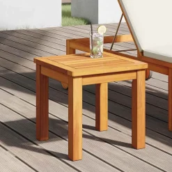 Tuinmeubelen*vidaXL Bijzettafel Olie naturel 35 x 35 x 34 cm Massief Acaciahout