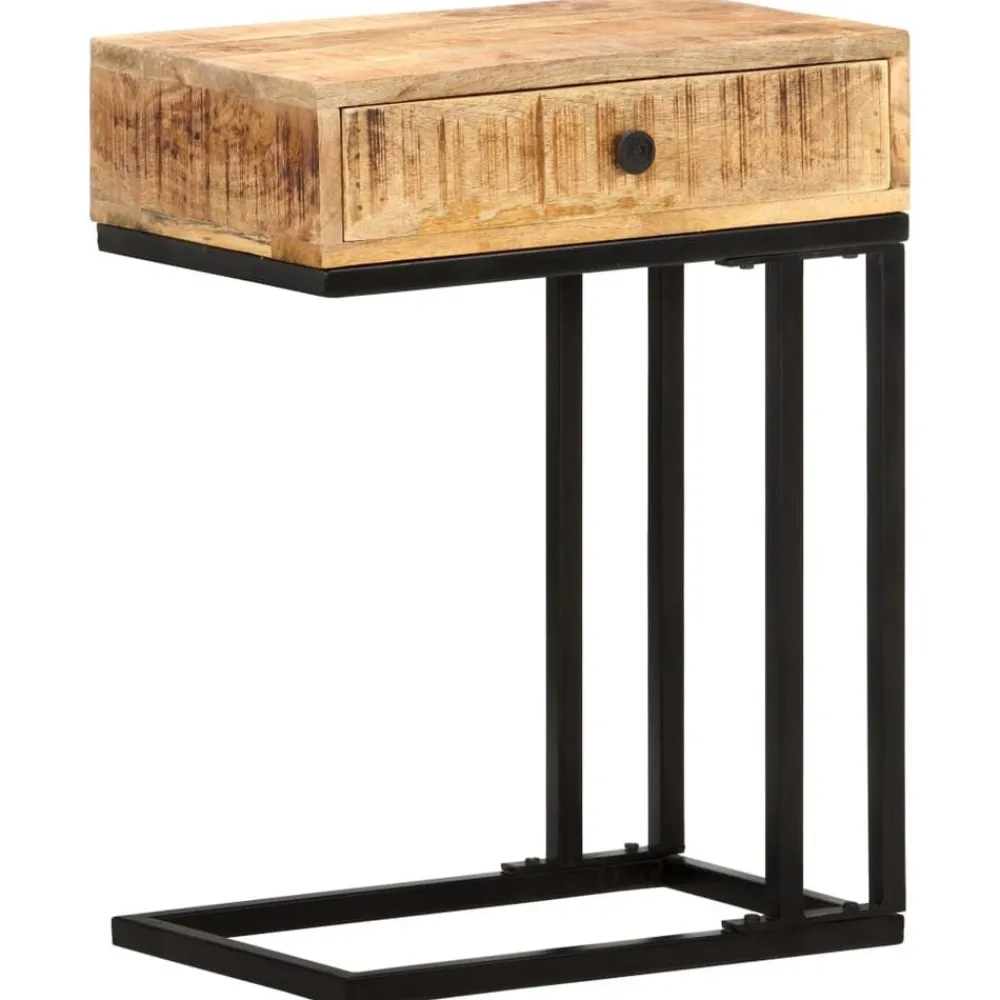 Tafels*vidaXL Bijzettafel U-vormig 45x30x61 cm massief mangohout