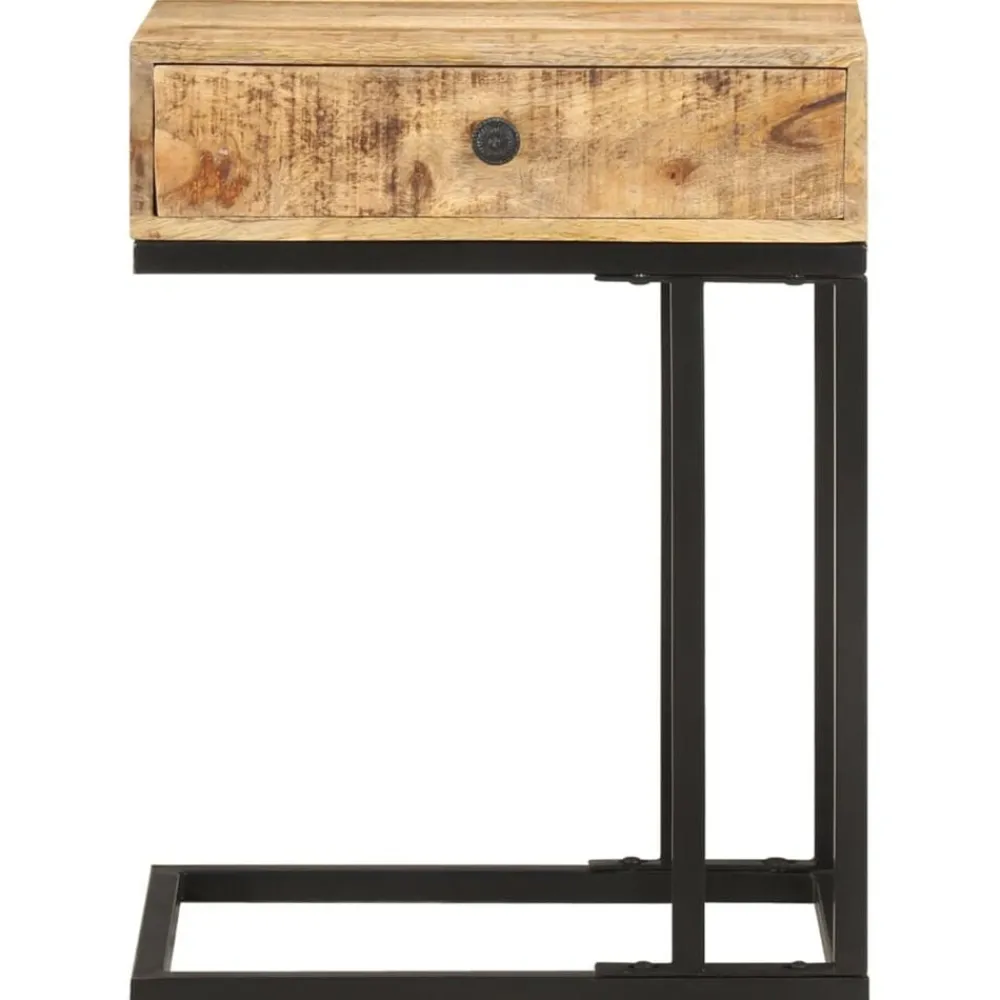 Tafels*vidaXL Bijzettafel U-vormig 45x30x61 cm massief mangohout