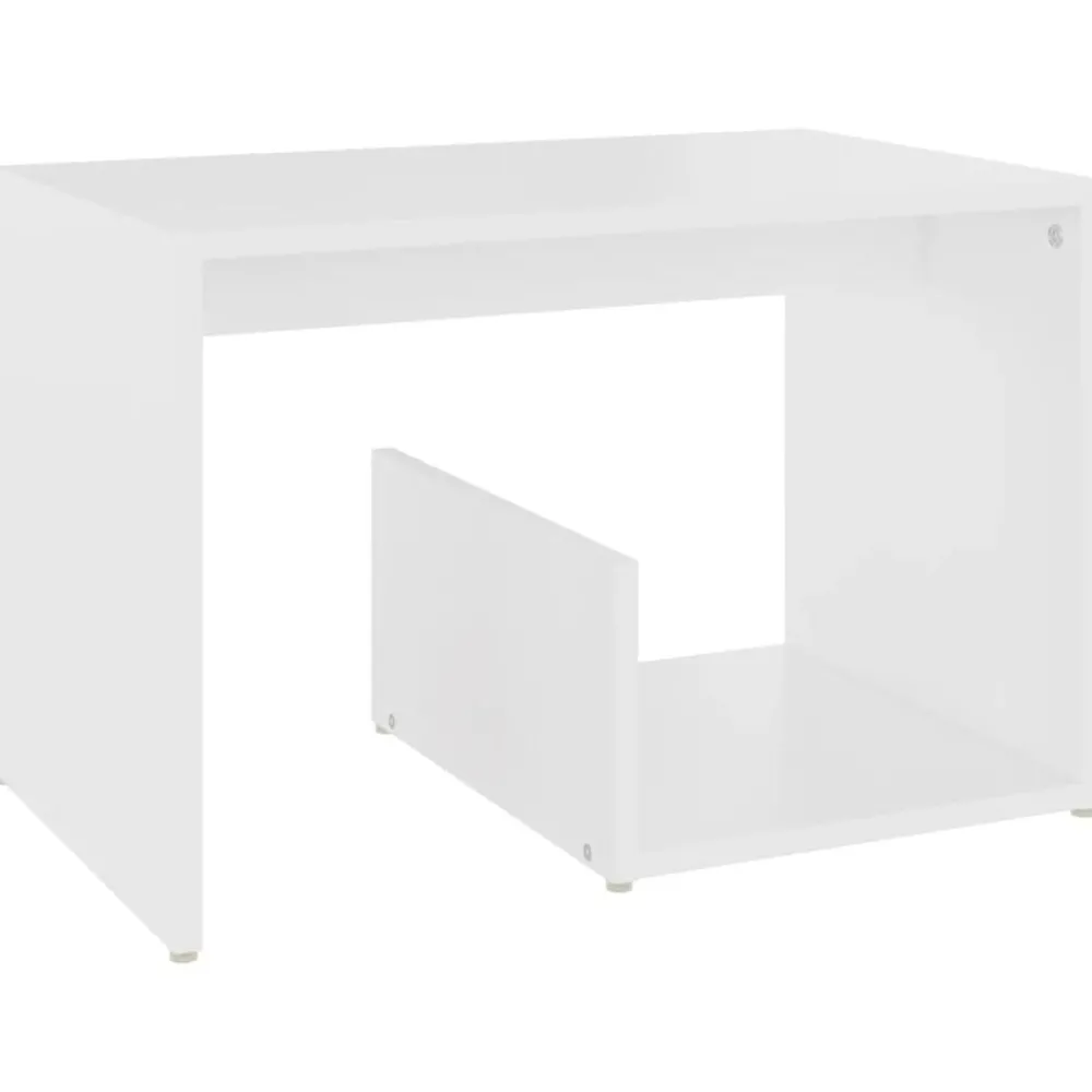 Tafels*vidaXL Bijzettafel 59x36x38 cm bewerkt hout Wit