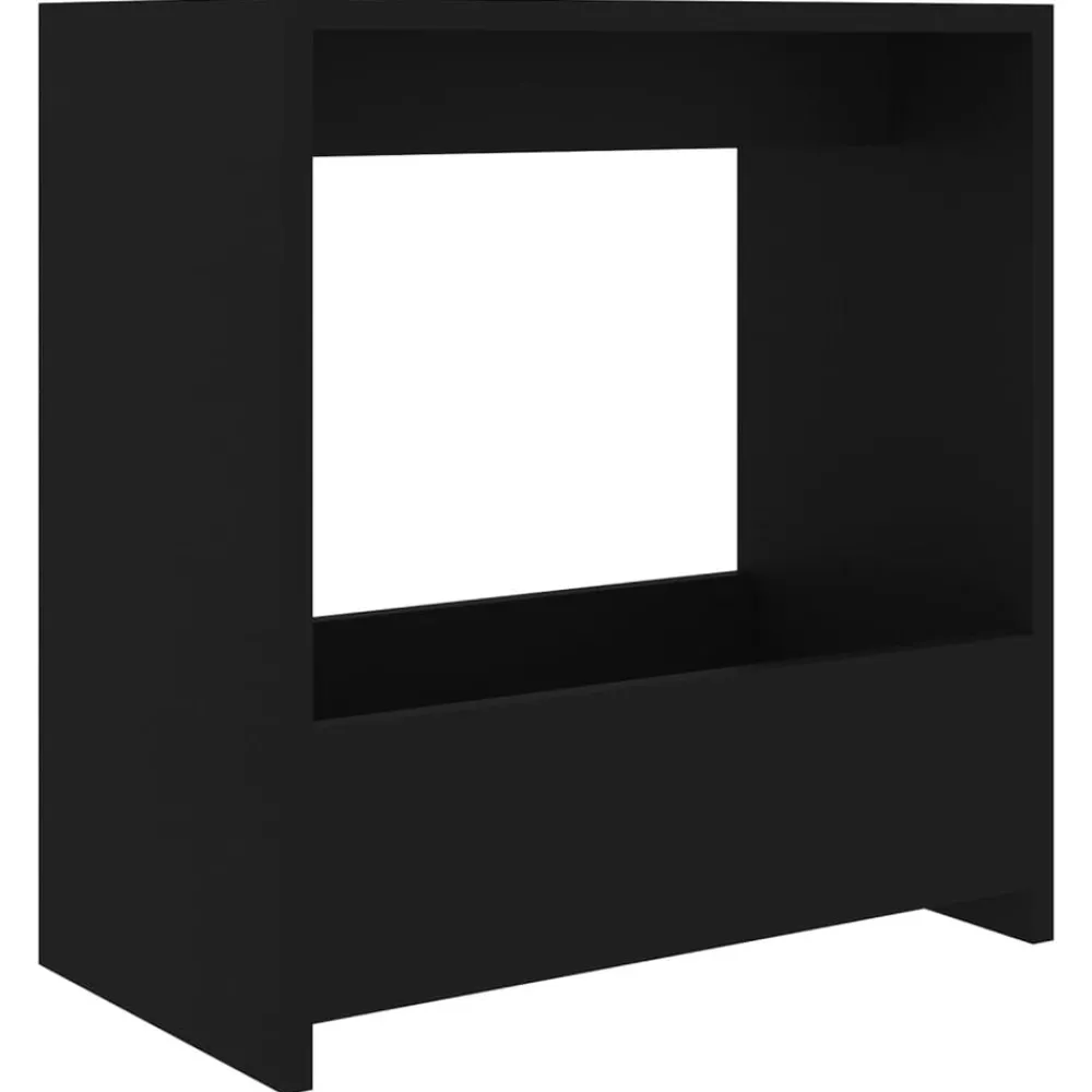 Tafels*vidaXL Bijzettafel 50x26x50 cm bewerkt hout Zwart