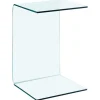 Bijzettafel 40x40x60 cm gehard glas>vidaXL Outlet