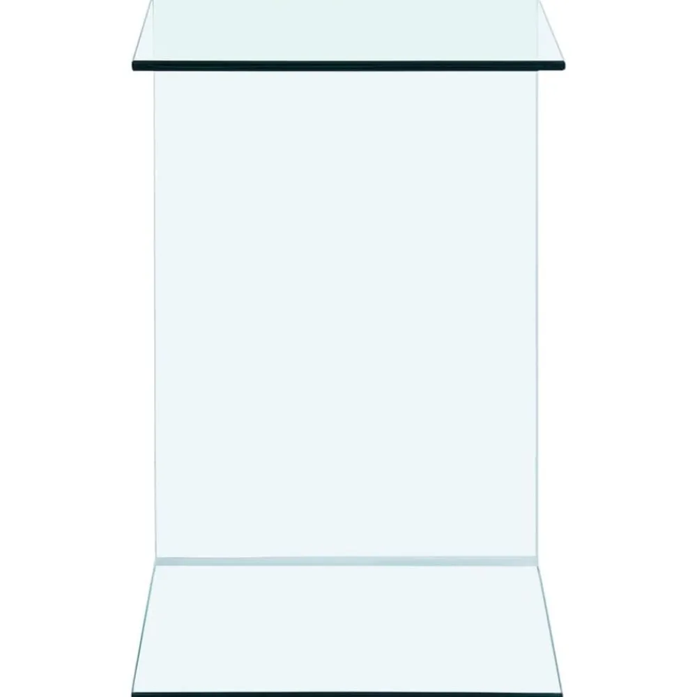 Bijzettafel 40x40x60 cm gehard glas>vidaXL Outlet