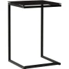 Tafels*vidaXL Bijzettafel 40x40x60 cm gehard glas zwart