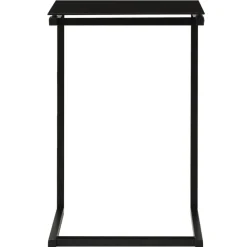 Tafels*vidaXL Bijzettafel 40x40x60 cm gehard glas zwart