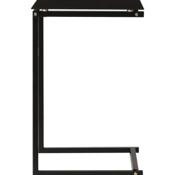 Tafels*vidaXL Bijzettafel 40x40x60 cm gehard glas zwart