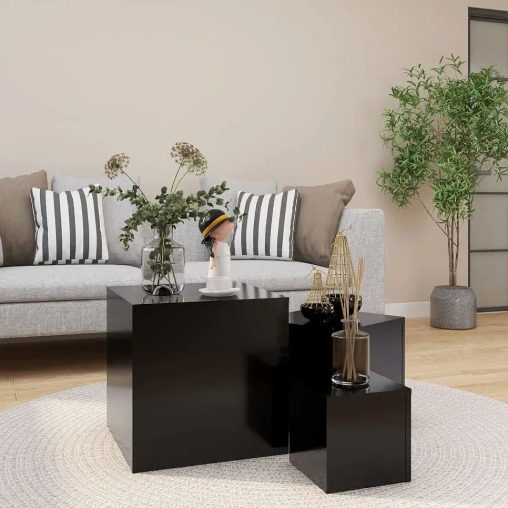 Bijzettafels 3 st bewerkt hout>vidaXL Clearance