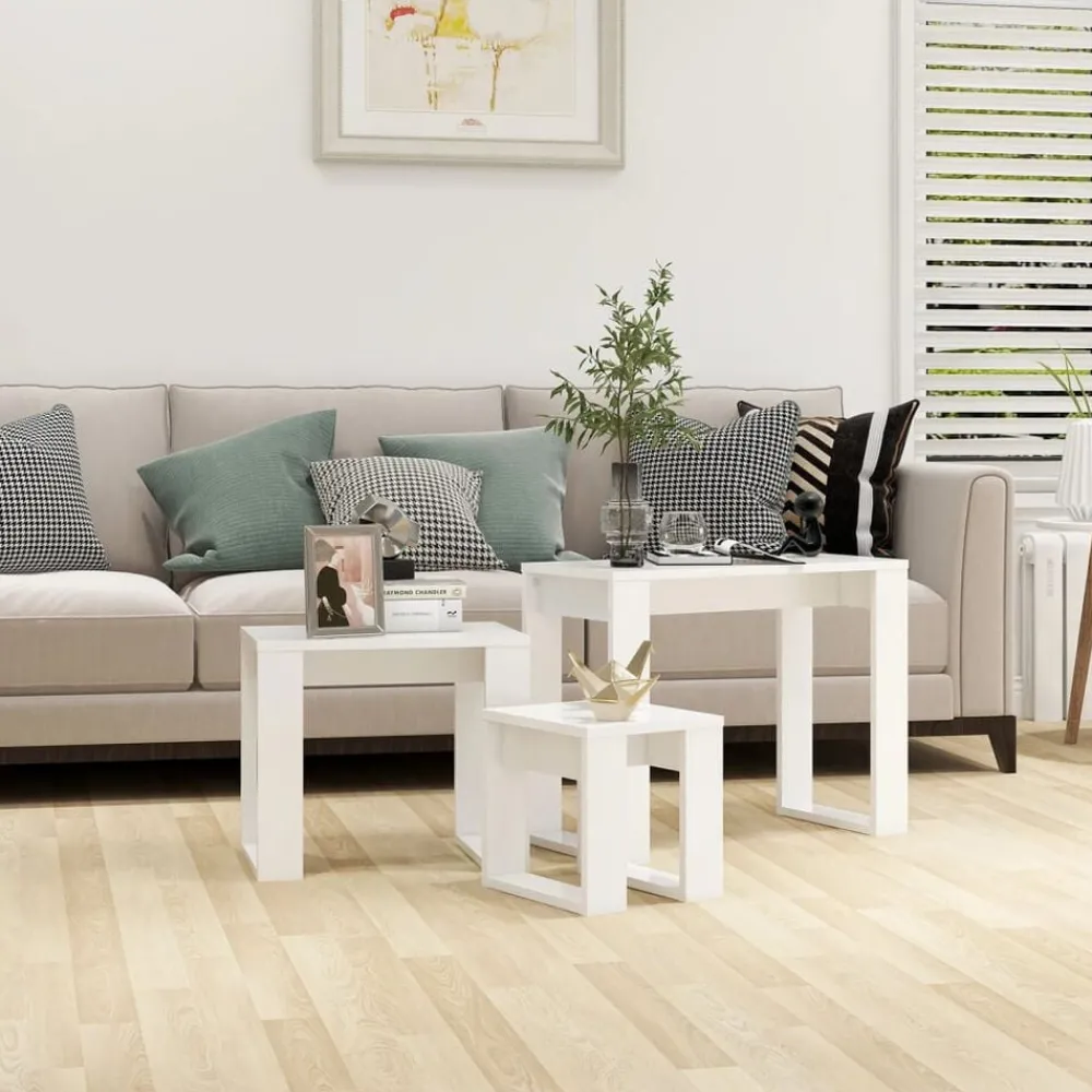 Bijzettafels 3 st bewerkt hout>vidaXL New