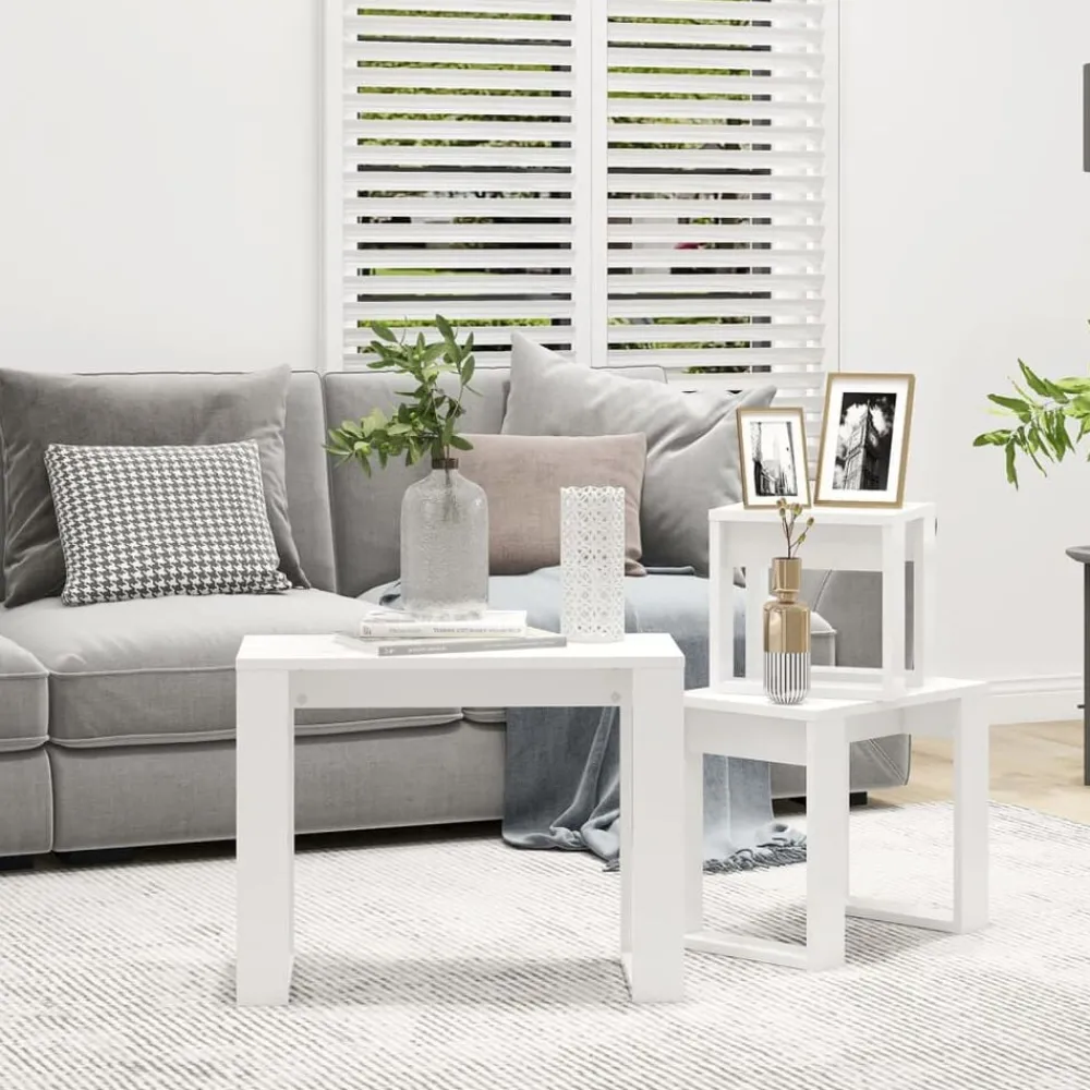 Bijzettafels 3 st bewerkt hout>vidaXL New
