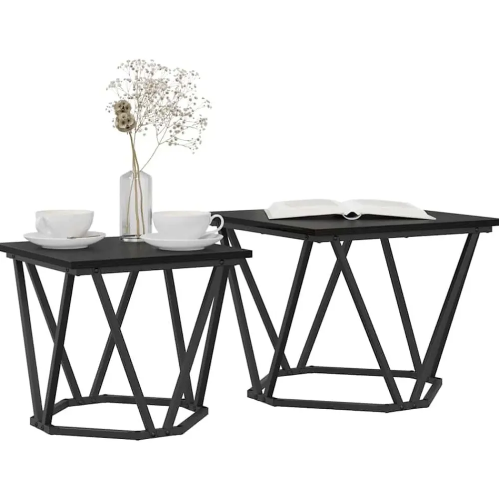 Bijzettafelset 2 pcs 50 x 50 x 40 cm>vidaXL Outlet