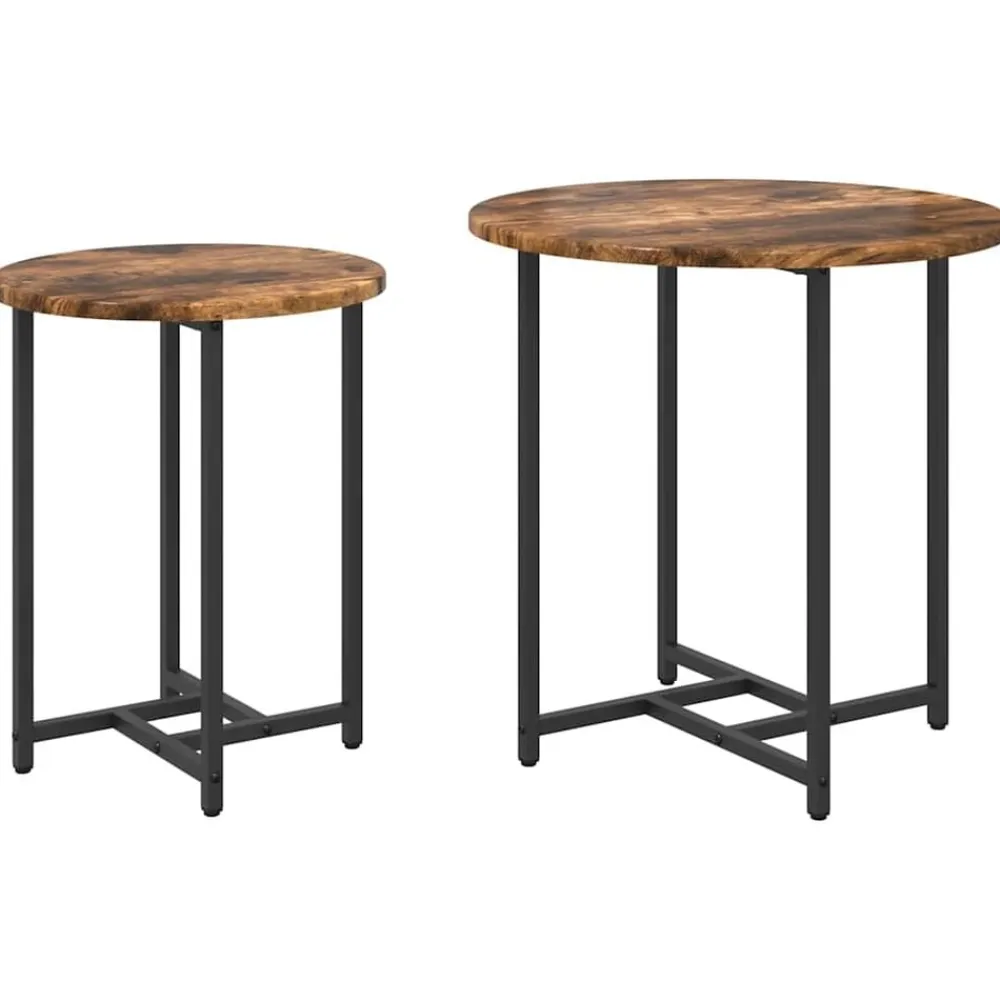 Bijzettafelset 2 pcs en Zwart>vidaXL Sale