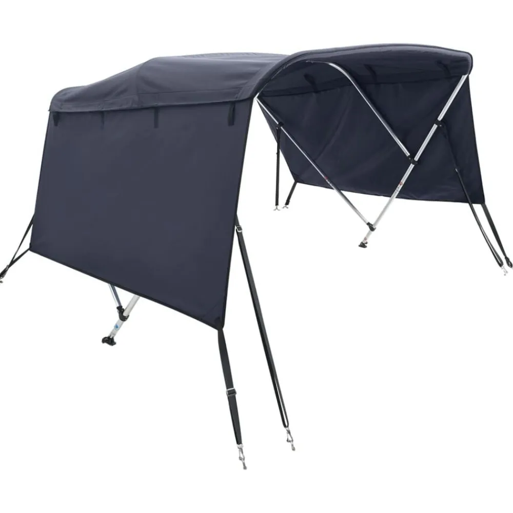 Voertuigonderdelen & -Accessoires*vidaXL Biminitop 3 bogen met zijwanden 183x(185-198)x137 cm Blauw