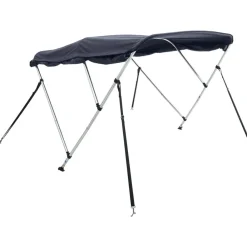 Voertuigonderdelen & -Accessoires*vidaXL Biminitop 3 bogen met zijwanden 183x(185-198)x137 cm Blauw