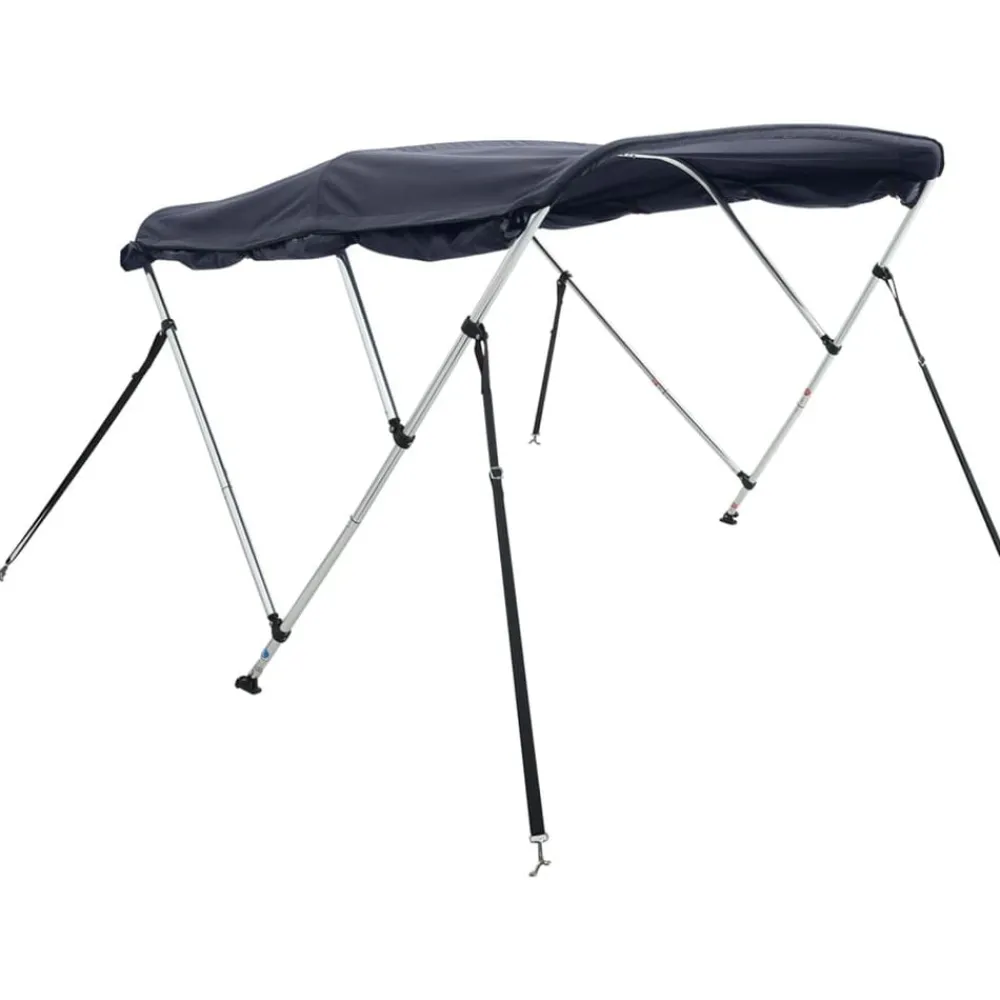 Voertuigonderdelen & -Accessoires*vidaXL Biminitop 3 bogen met zijwanden 183x(185-198)x137 cm Blauw