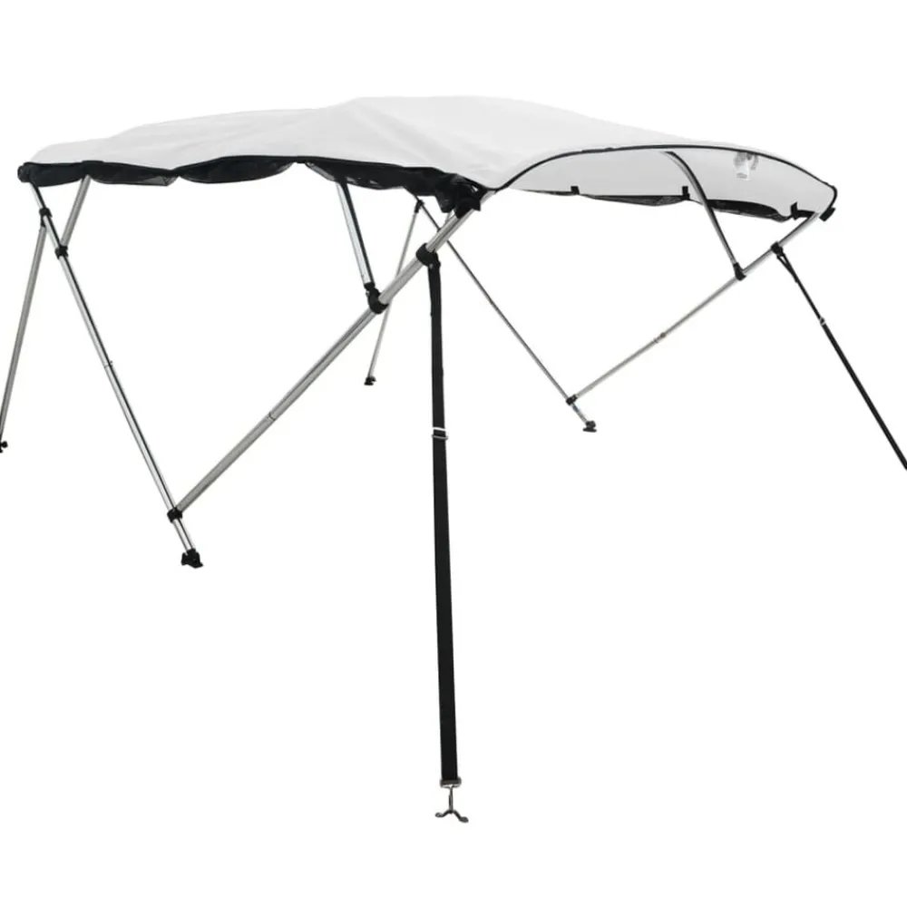 Voertuigonderdelen & -Accessoires*vidaXL Biminitop 4 bogen met mesh zijwanden 243x(170-182)x137 cm Wit