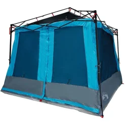 Buitensport*vidaXL Binnentent met dak met opslag 291 x 291 x 240 cm taft Blauw