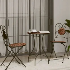 Bistroset mozaïek ijzer en keramiek kleurig>vidaXL Online