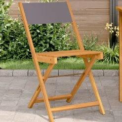 Bistrostoelen 2 st massief acaciahout en stof kleurig>vidaXL Online