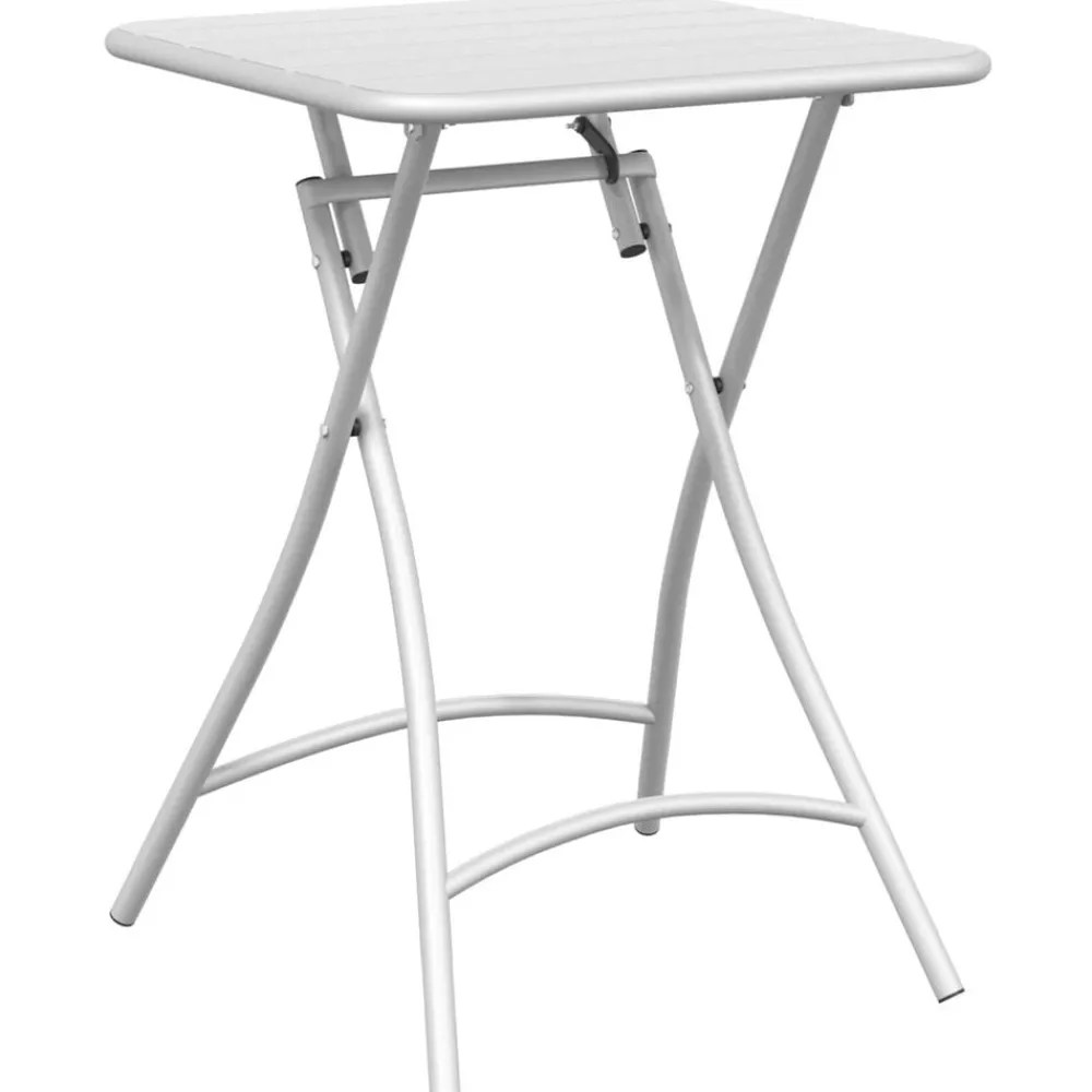 Tuinmeubelen*vidaXL Bistrotafel 55 x 55 x 72,5 cm Poedercoating staal Wit