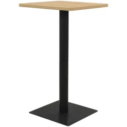 Tafels*vidaXL Bistrotafel 70x70x107 cm eikenkleurig oak colour and black