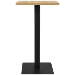Tafels*vidaXL Bistrotafel 70x70x107 cm eikenkleurig oak colour and black
