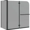 Bi-Vouw Douche Omheining Donker Transparant 120 x 67 x 129 cm>vidaXL Hot