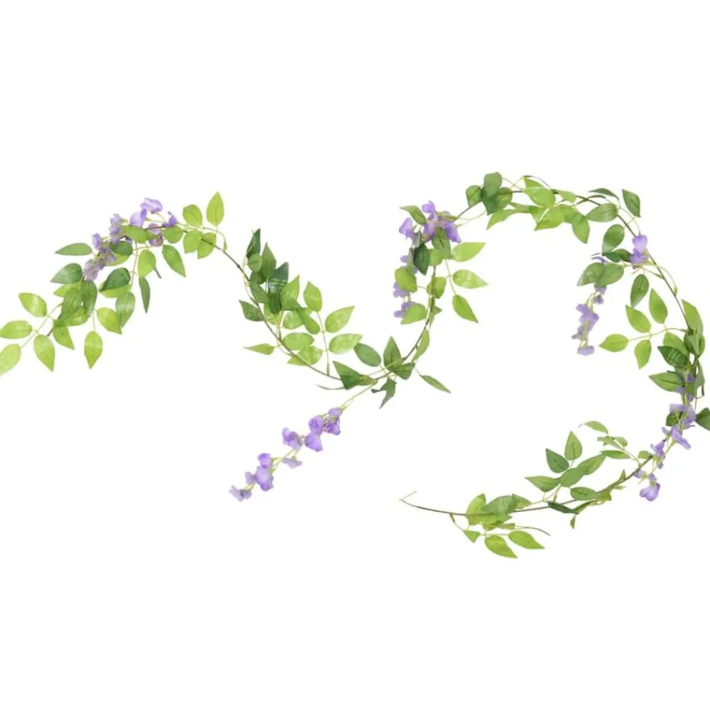 Woon- & Tuinaccessoires*vidaXL Bloemenslingers 6 st 200 cm Paars