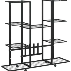 Bloemenstandaard met wielen 94,5x24,5x91,5 cm ijzer>vidaXL New