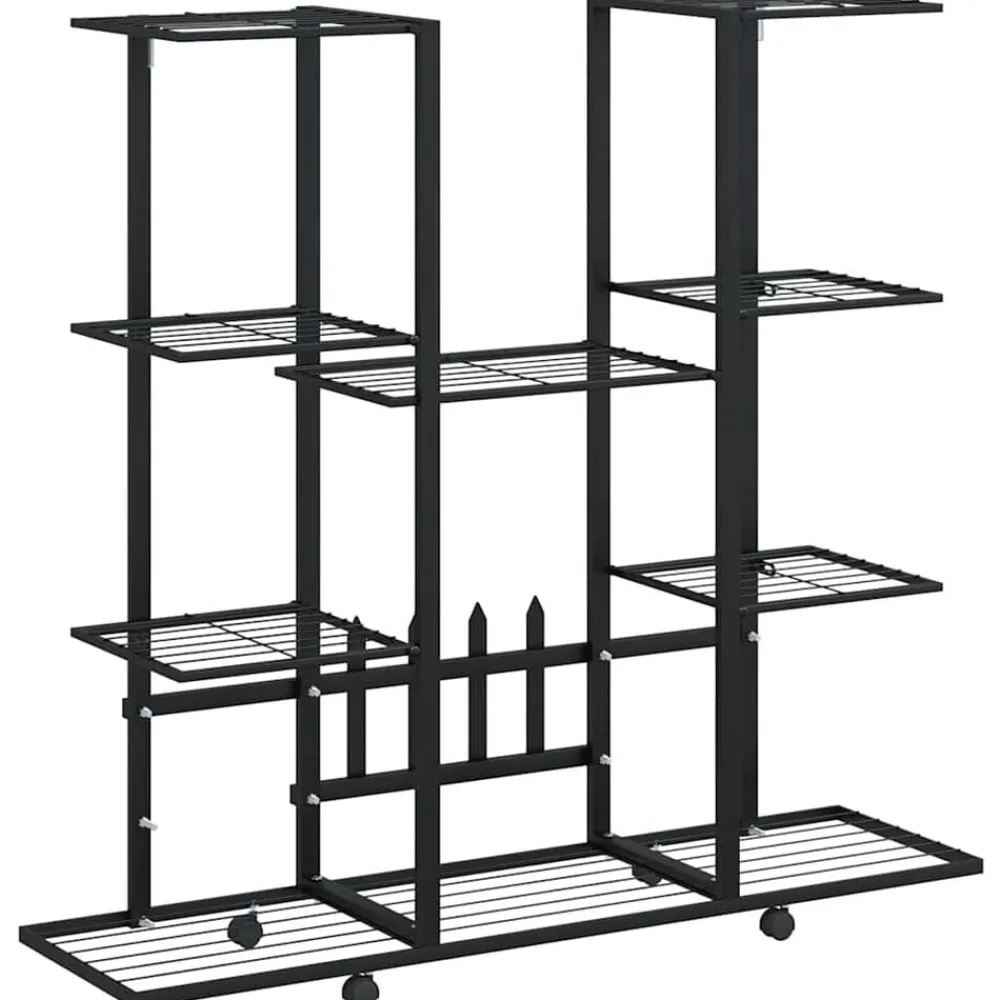 Bloemenstandaard met wielen 94,5x24,5x91,5 cm ijzer>vidaXL New