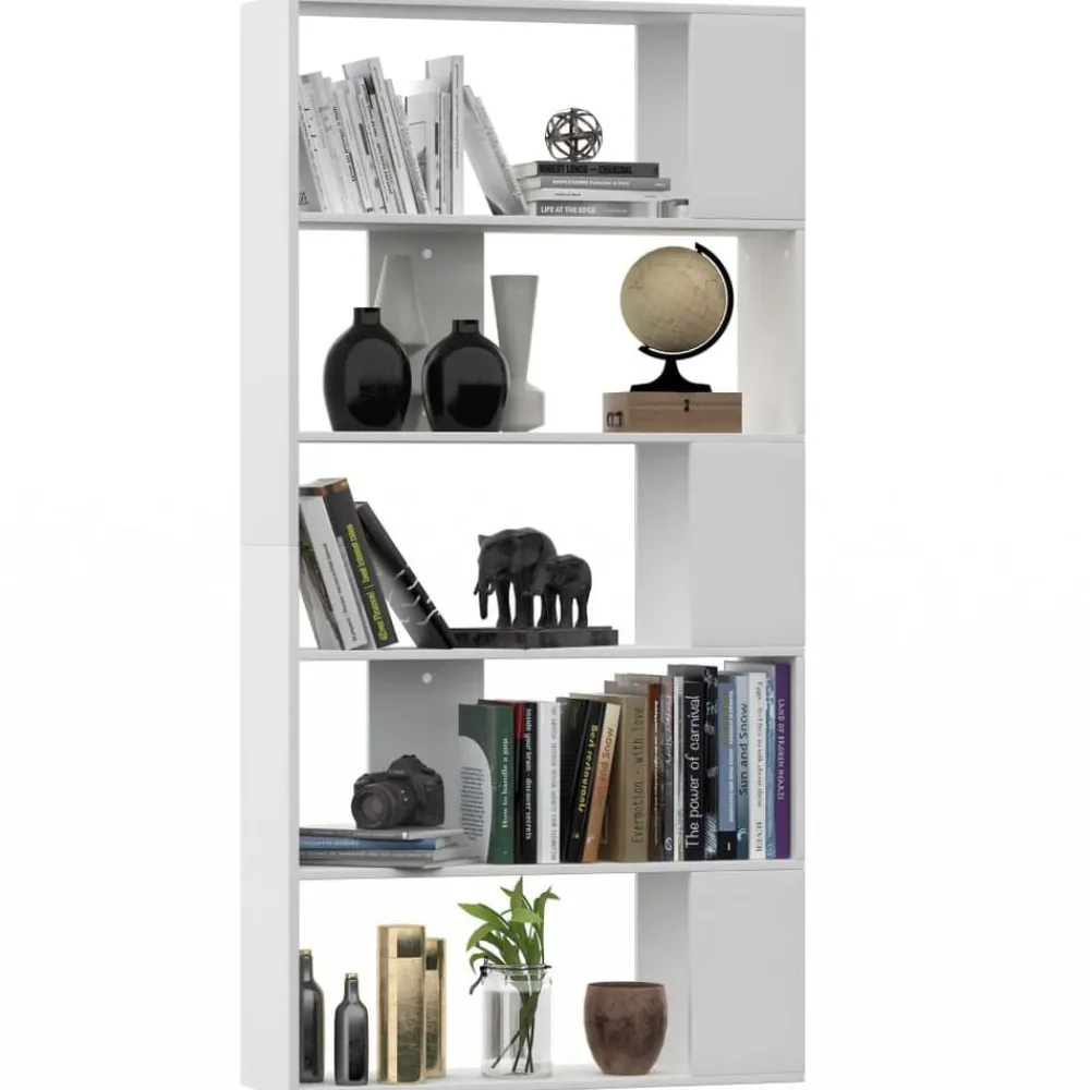 Boekenkasten & Wandplanken*vidaXL Boekenkast / kamerscherm 80x24x159 cm bewerkt hout Wit
