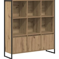 Boekenkasten & Wandplanken*vidaXL Boekenkast 2 pcs Ambachtelijk eiken 99,5 x 30 x 108 cm artisanaal eikenkleurig