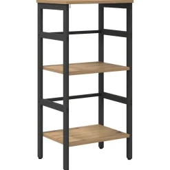 Boekenkasten & Wandplanken*vidaXL Boekenkast Artisan Eiken 40 x 29,5 x 81 cm Bewerkt hout artisanaal eikenkleurig